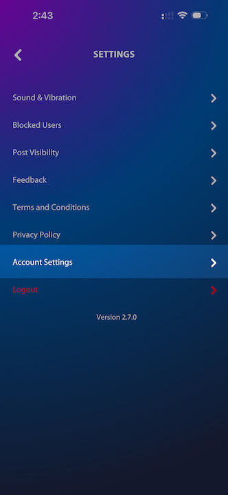 Click Account Settings